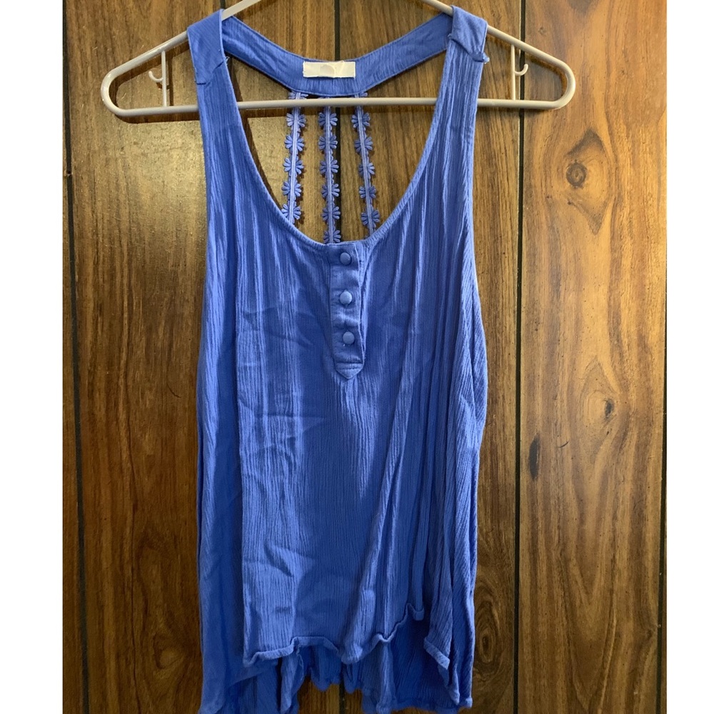 Mine - Light blue racer back tank top